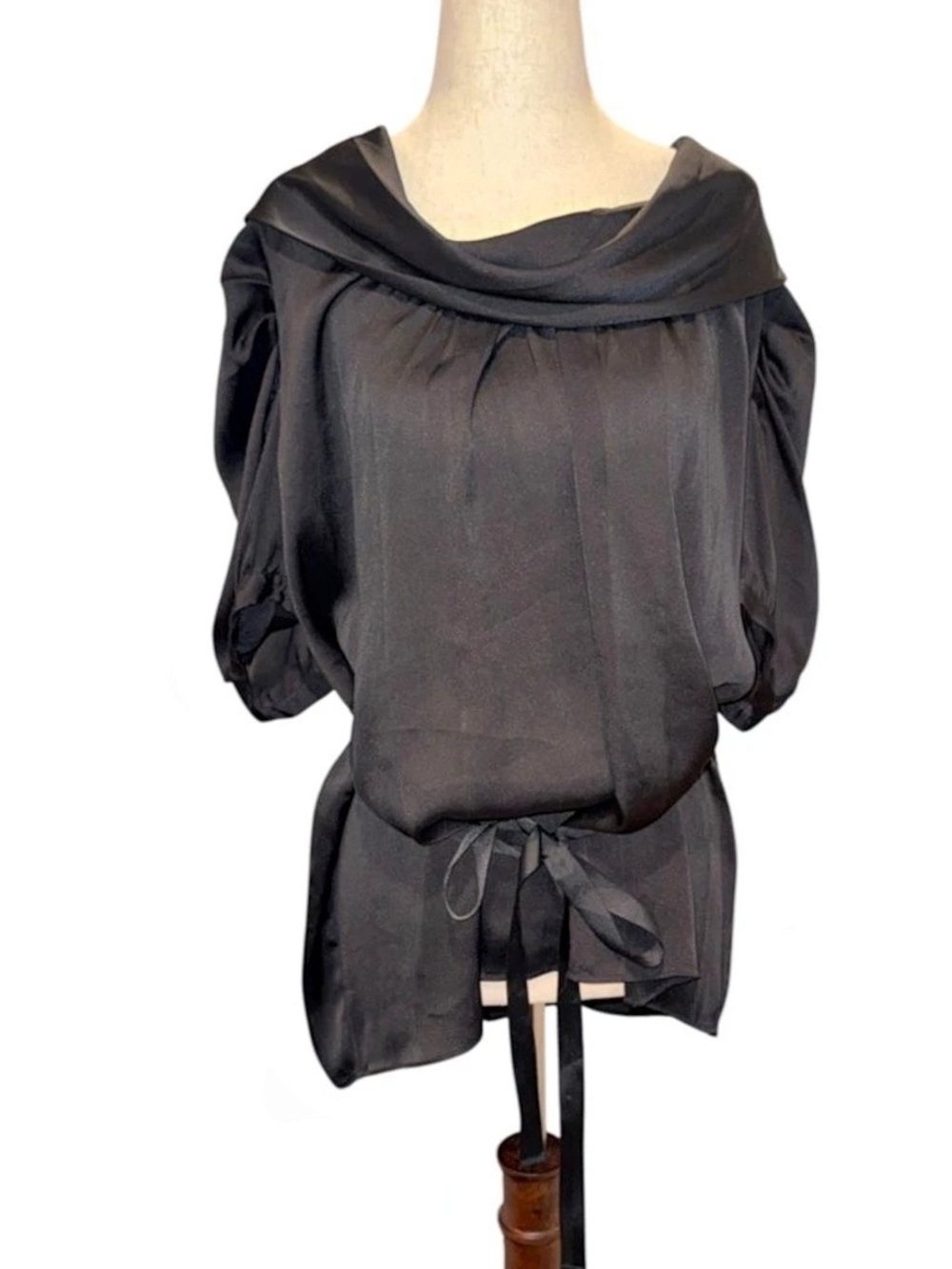 BCBGMAXAZRIA Black Blouse Size Medium Like New